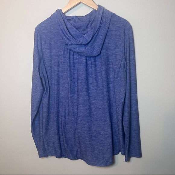 Duluth Trading Co Hooded Henley Men’s L Blue Shirt Performance Running Workout - Picture 6 of 7